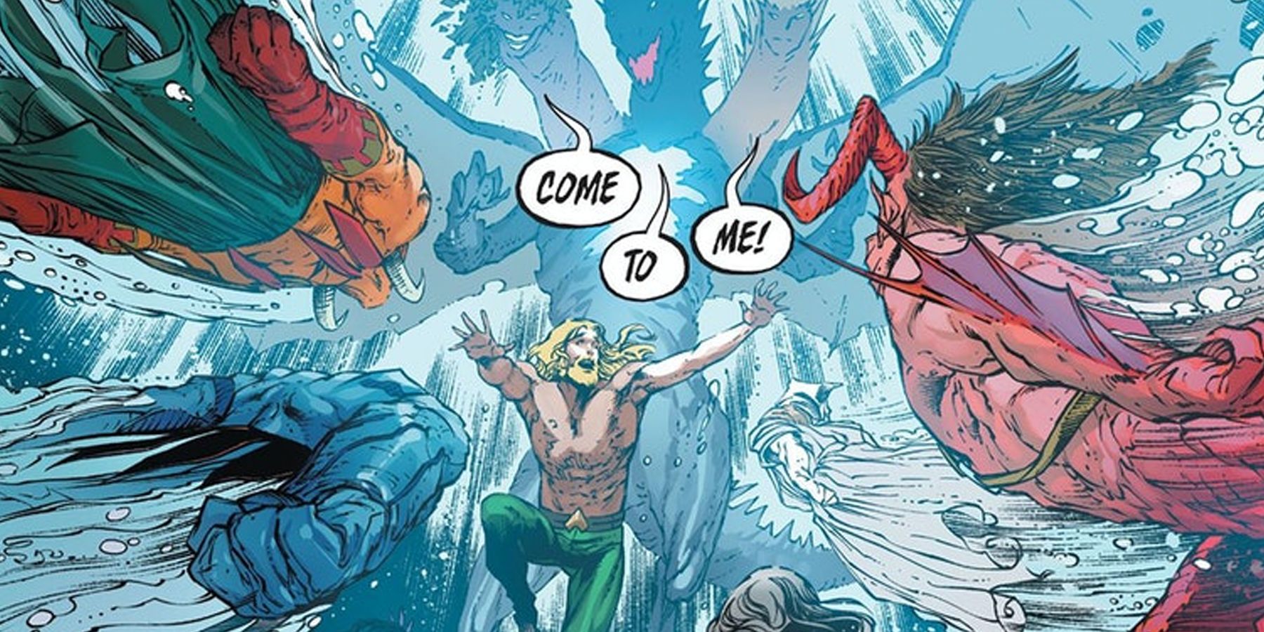 Aquaman calling to ancient beasts