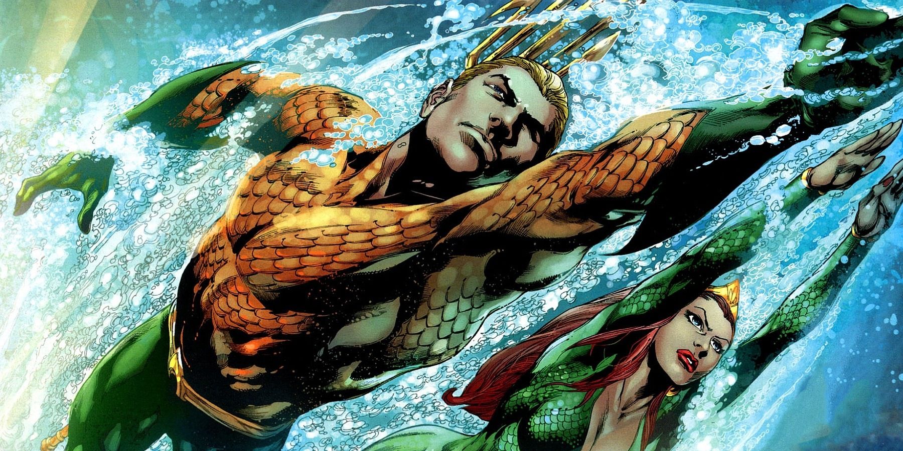 Aquaman speeding in the water