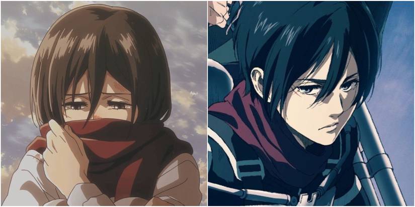 Attack On Titan: Collage Of Mikasa Young And Old