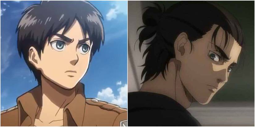 Attack On Titan: Collage Of Young And Old Eren Yeager
