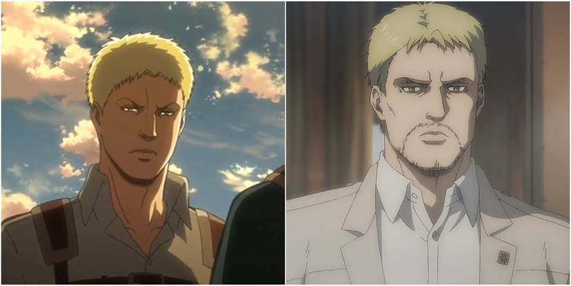 Attack On Titan: Collage Of Young And Old Reiner