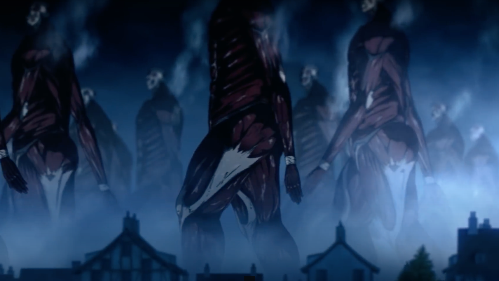 Hundreds of Collosal Titans in the Rumbling