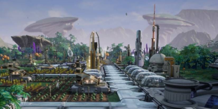 Farms growing produce in Aven Colony