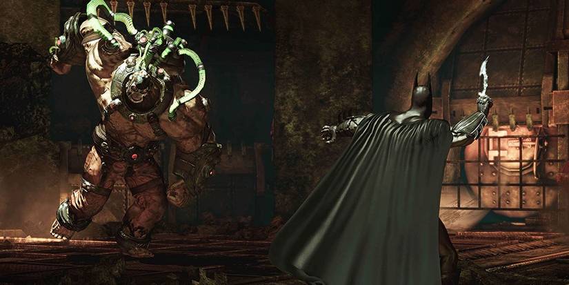 Bane and Batman in Arkham Asylum
