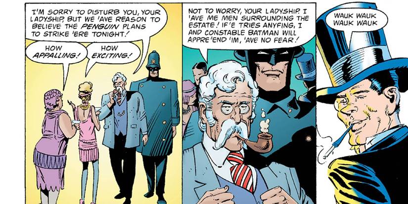 The Penguin, dressed fashionably, in Batman: Penguin Triumphant