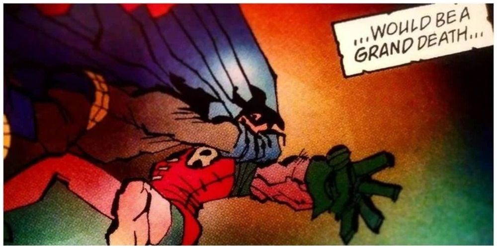 Batman Kills Dick Grayson From The Dark Knight Strikes Again