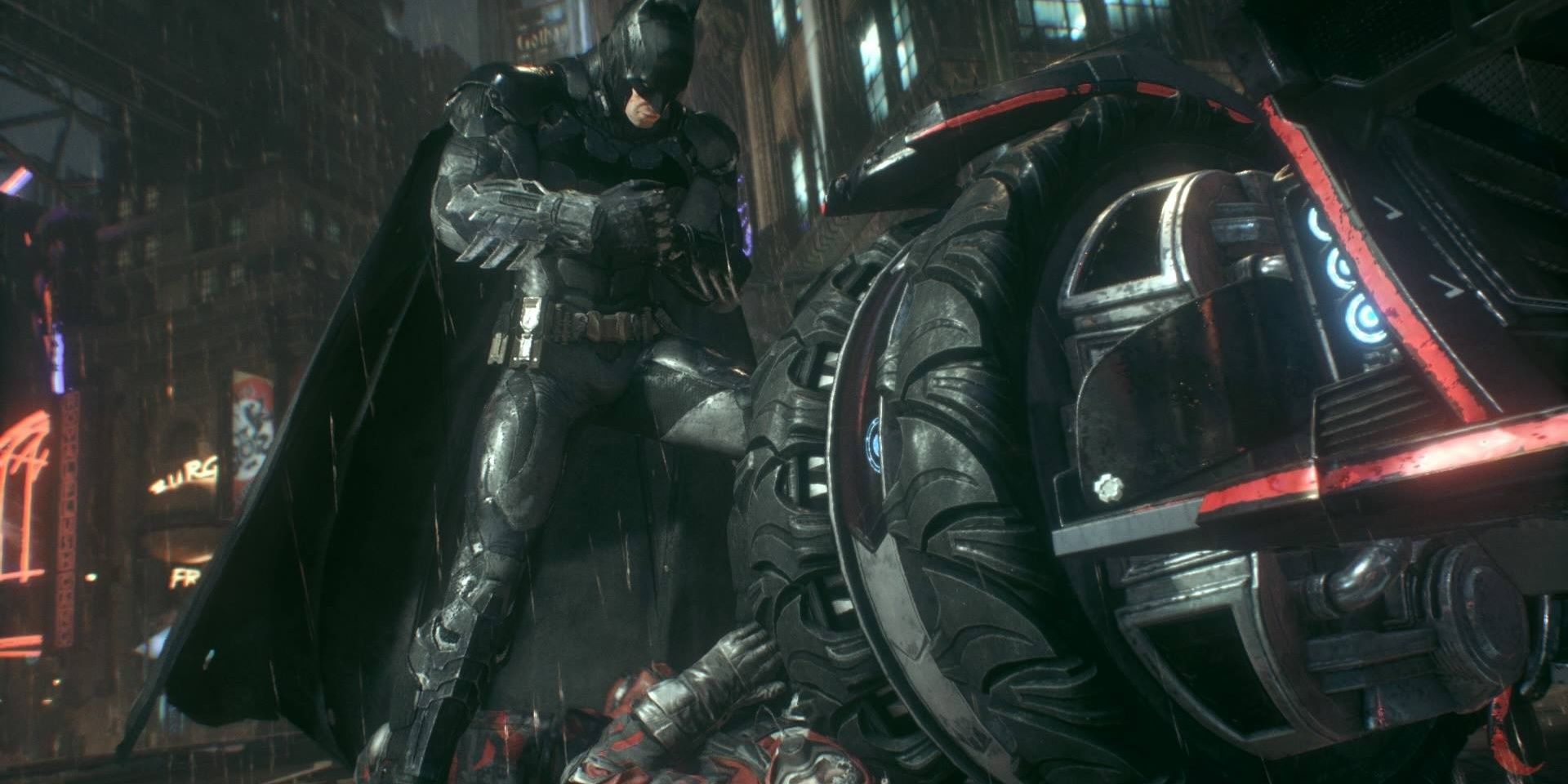The Batmobile in Batman: Arkham Knight