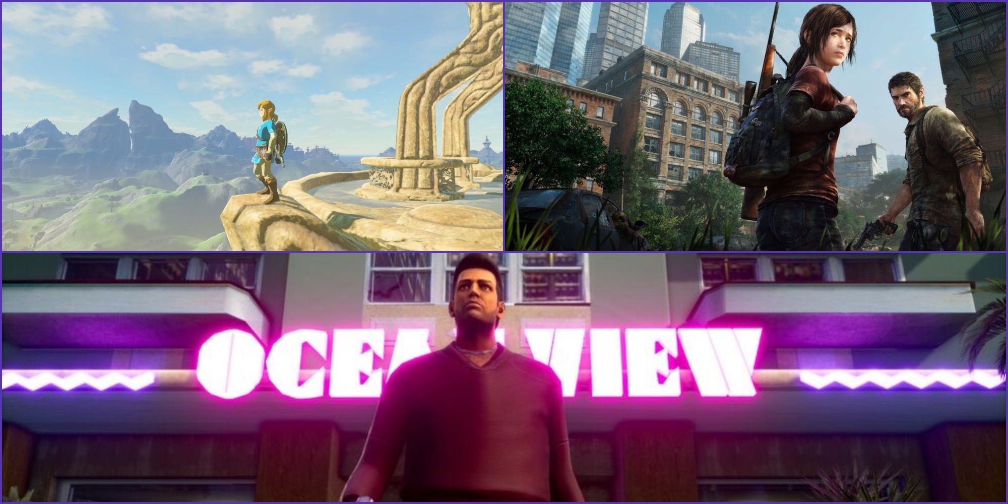 Best Years in Gaming - Feature - Link, Joel, Ellie and Tommy Vercetti ready for an adventure