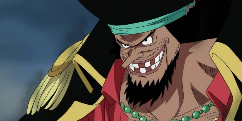 One Piece Blackbeard smiling