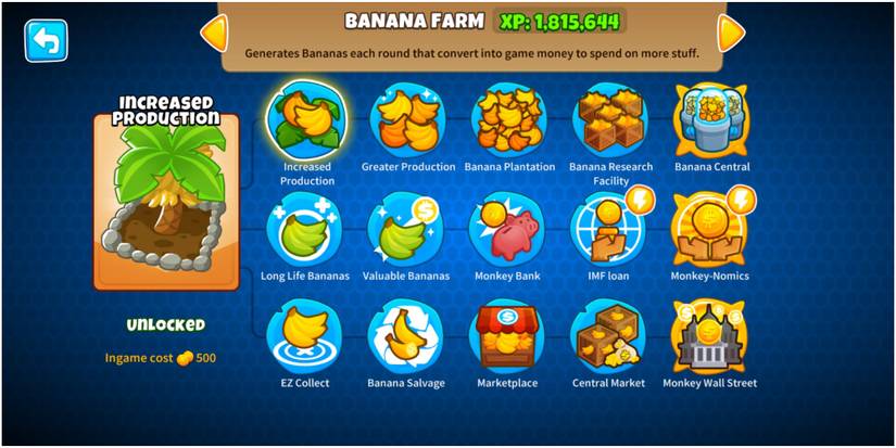 Bloons TD 6 Banana Farm Upgrade Trees