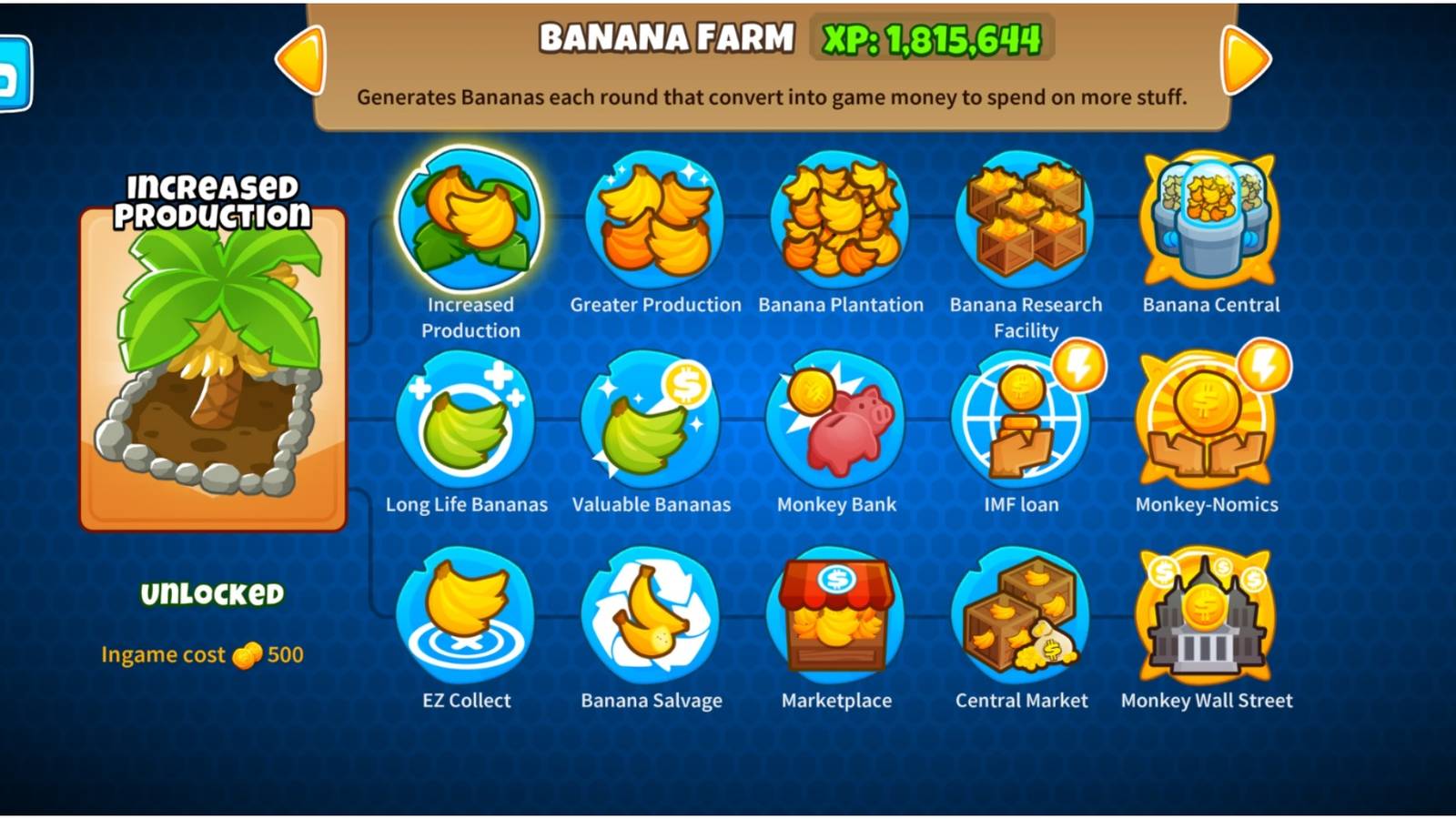 Bloons TD 6 Banana Farm Upgrade Trees