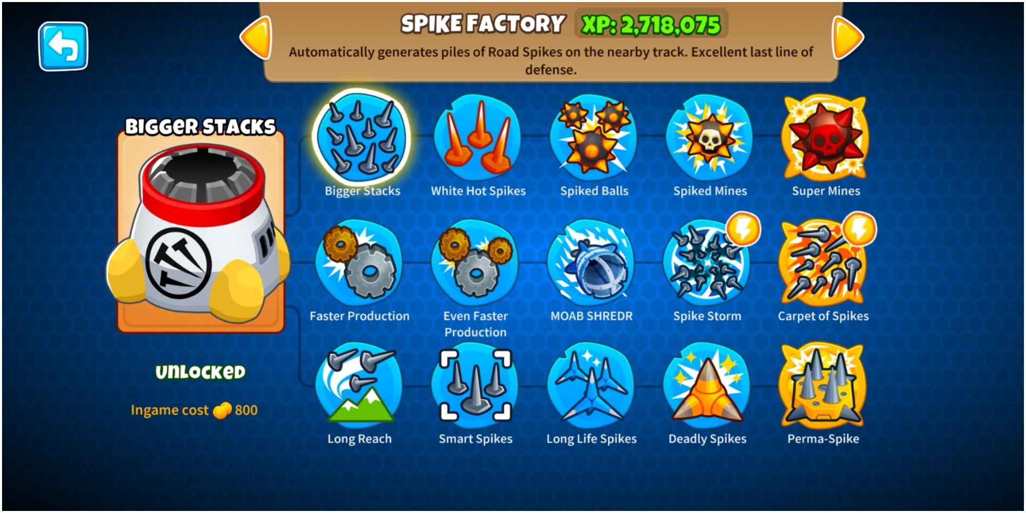 Bloons TD 6 Spike Factory Upgrade Trees