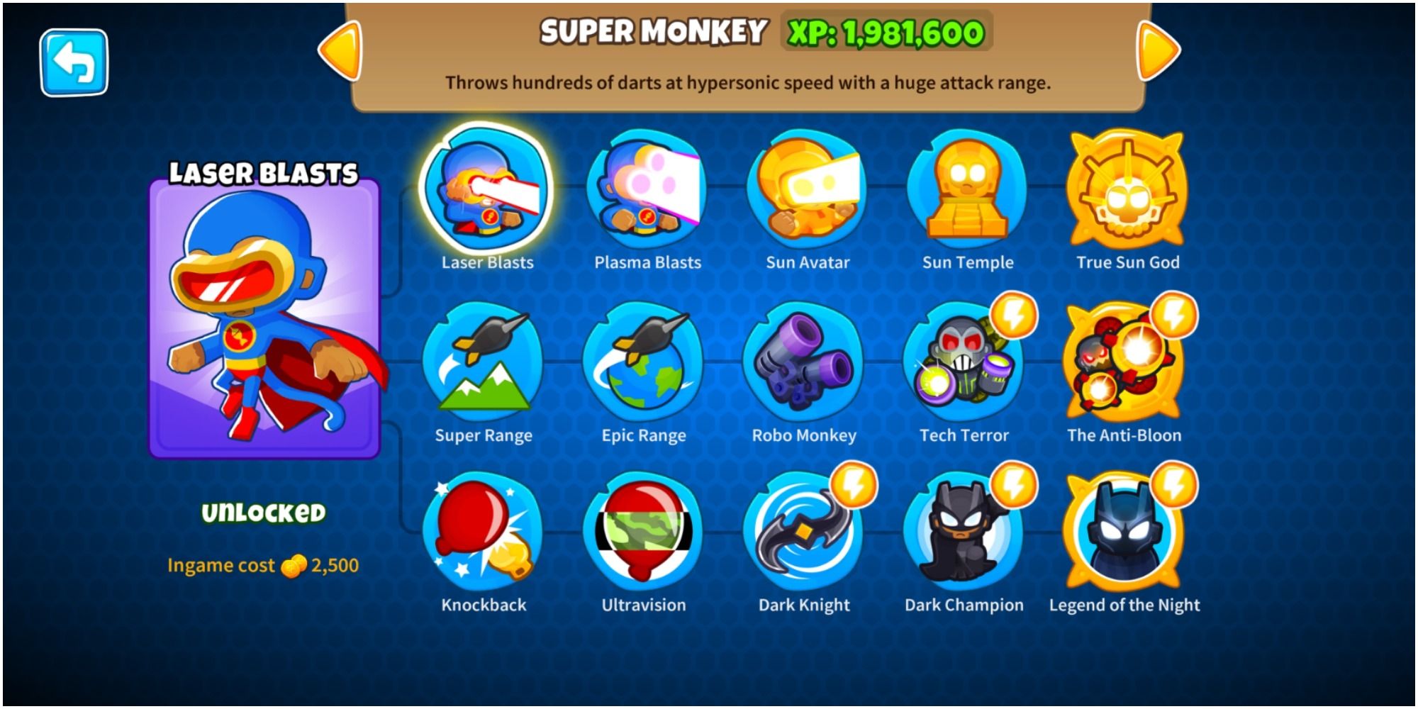 Bloons TD 6 Super Monkey Upgrade Trees