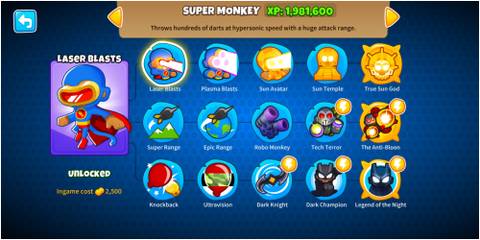 Bloons TD 6 Super Monkey Upgrade Trees