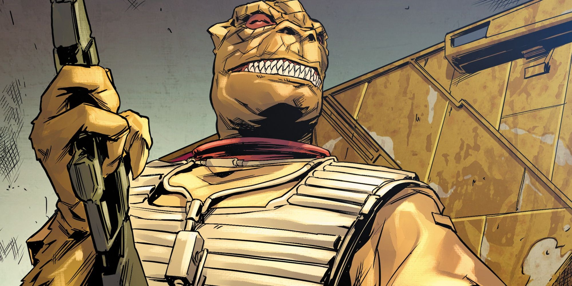 Bossk raising his gun Cropped