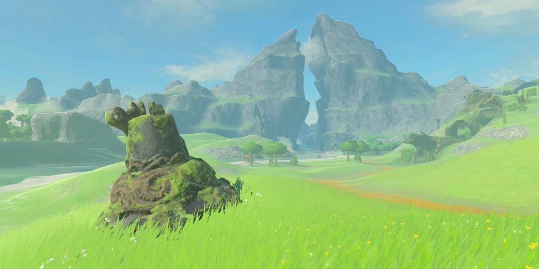 Breath of the Wild Player Paints Breathtaking Picture of Dueling Peaks