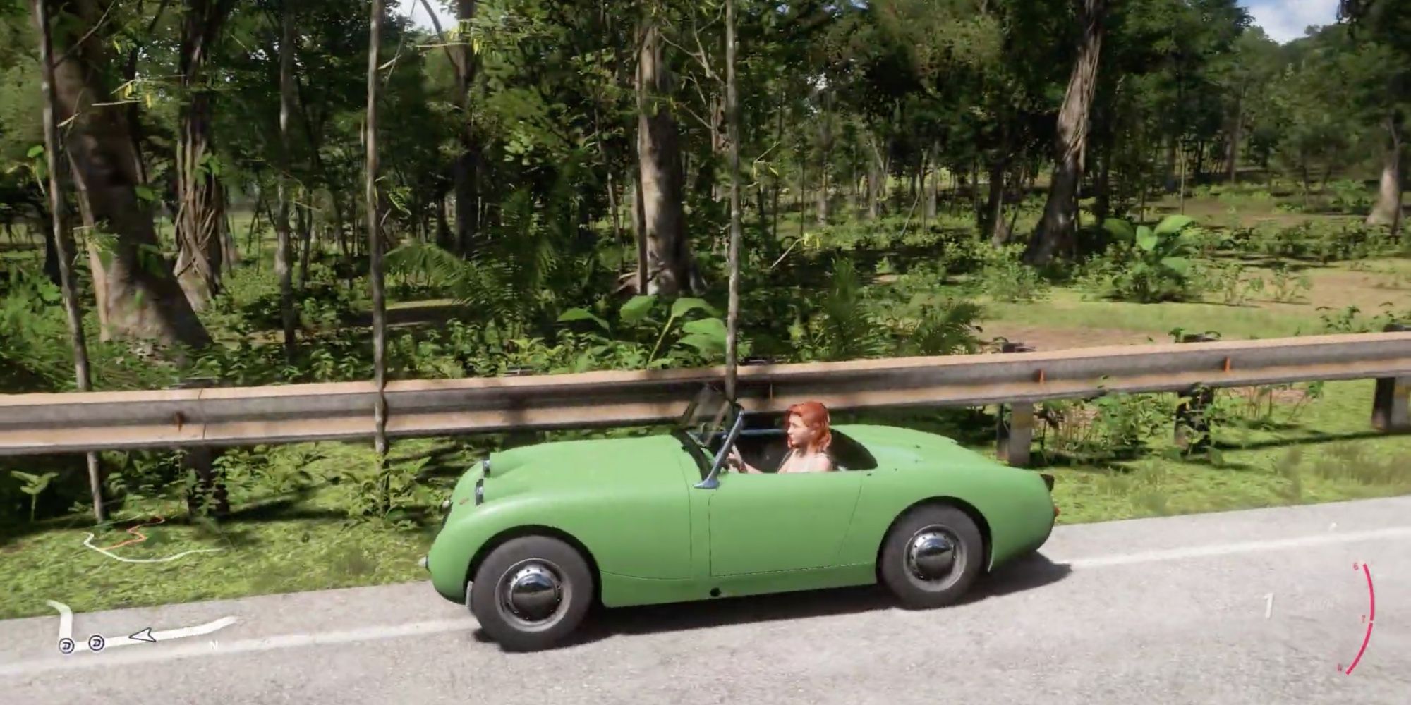 Classic Cars in Forza Horizon 5 - Austin-Healey Sprite MKI - Player is delighted to drive cute car in the city