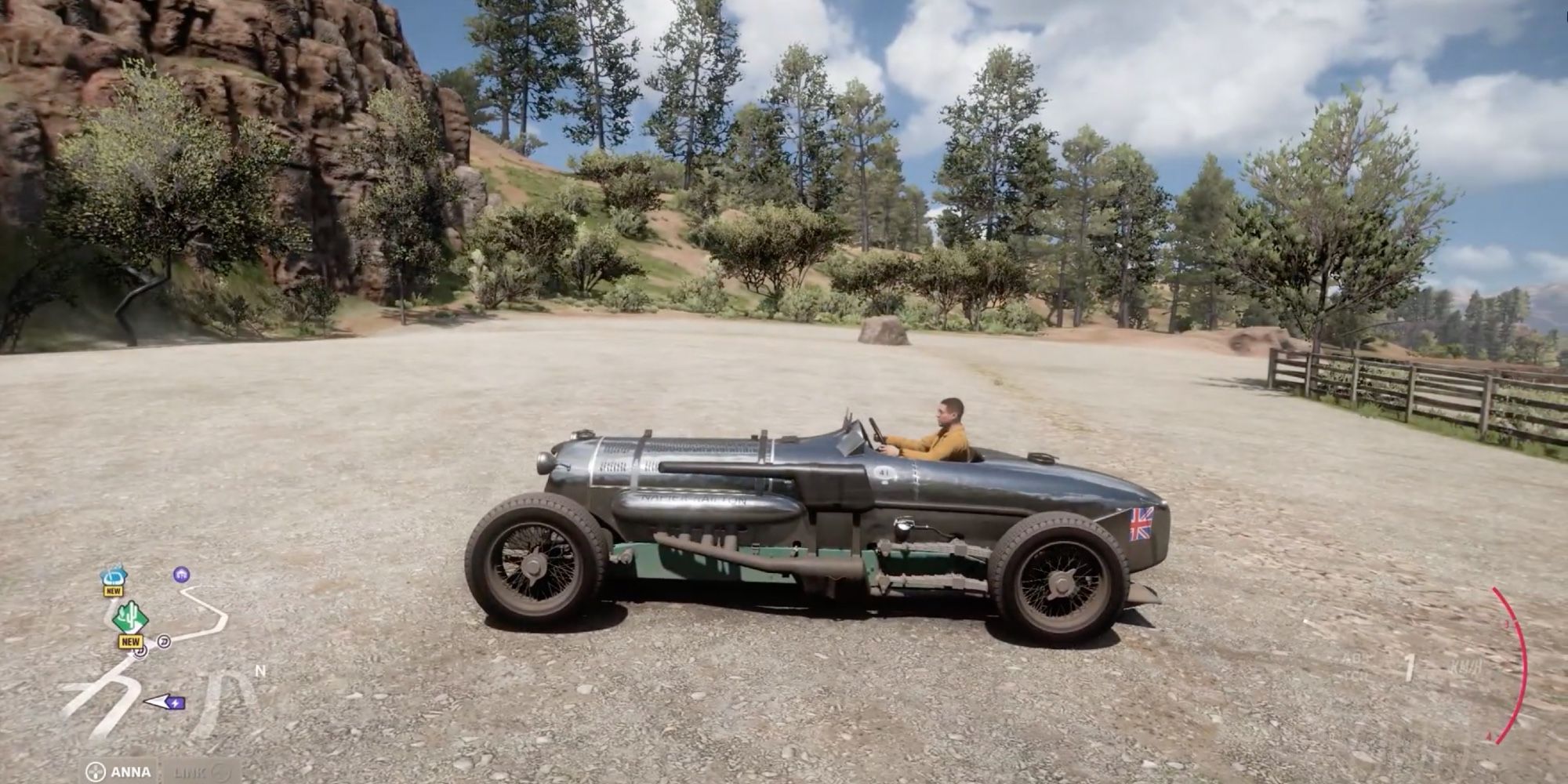 Classic Cars in Forza Horizon 5 - Napier Railton - Player enjoys the countryside while driving