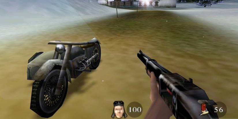 Codename Eagle 1999 screencap motorbike and rifle