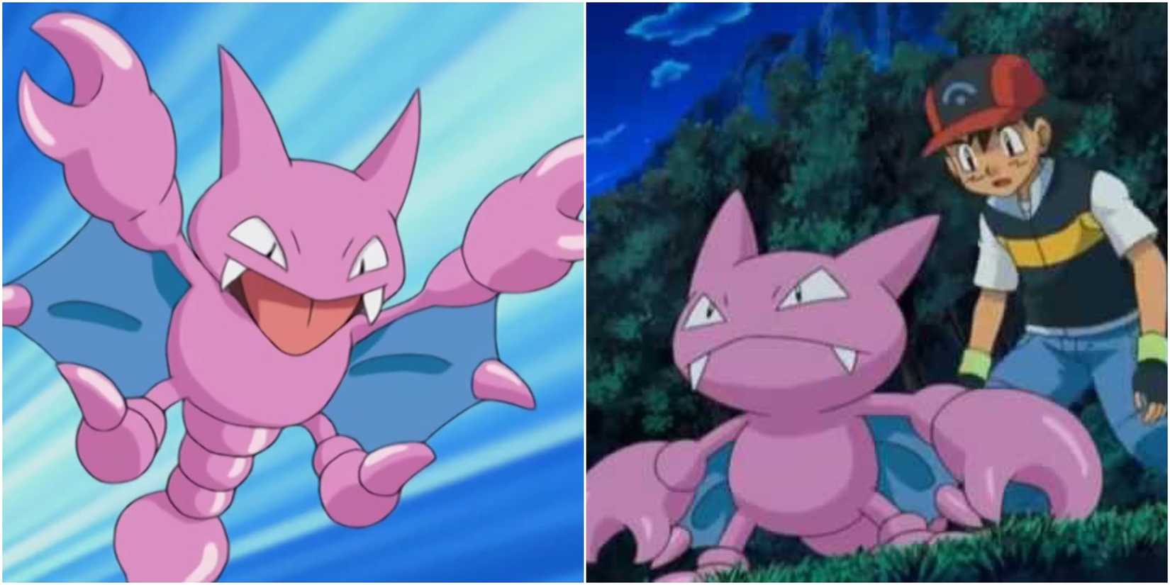 Collage of Gligar Pokemon Diamond and Animation