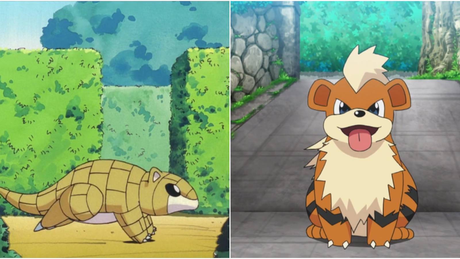 Collage Of Pokemon Brilliant Diamond Shining Pearl Growlithe And Sandshrew