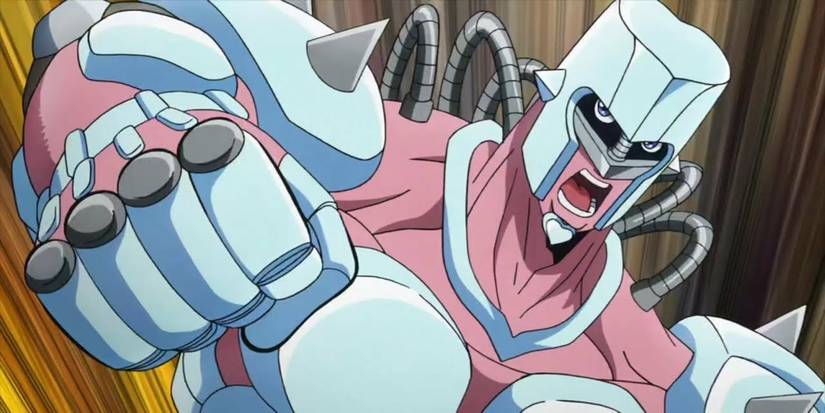 Crazy Diamond attacking using its punches