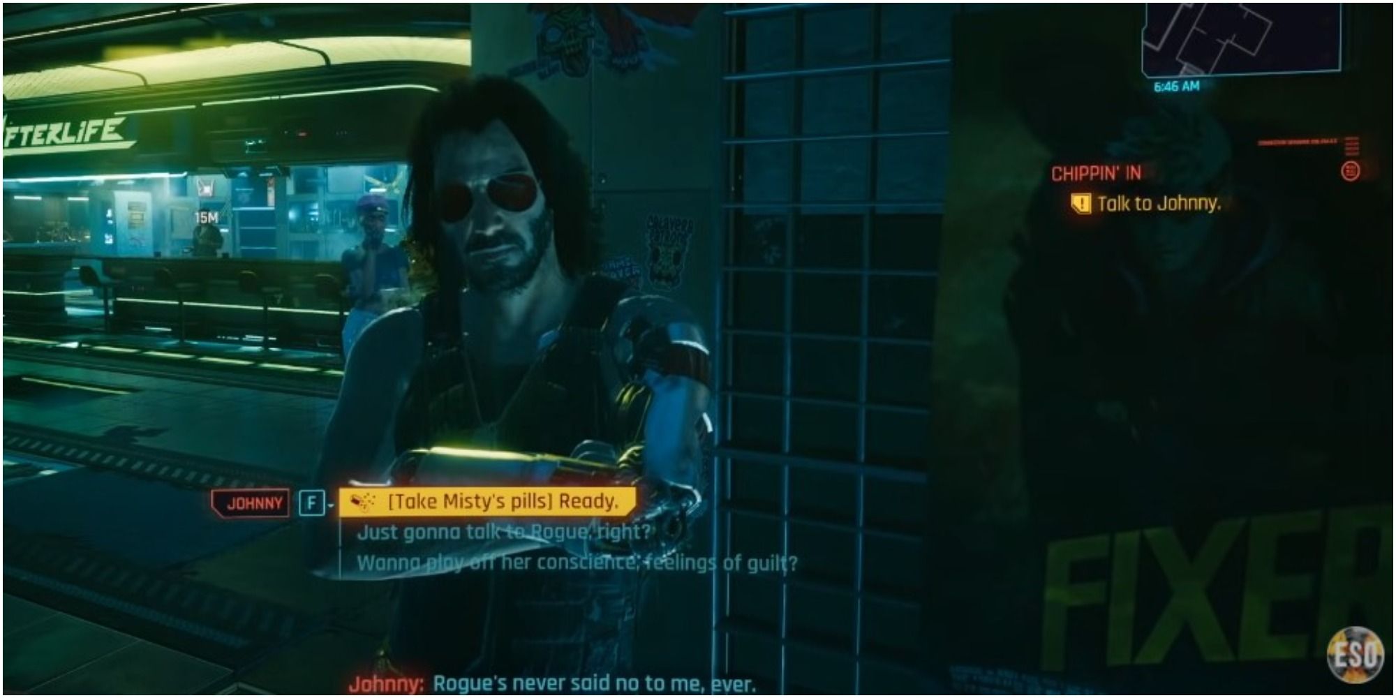 Cyberpunk 2077 принимает таблетки и позволяет Джонни управлять Ви
