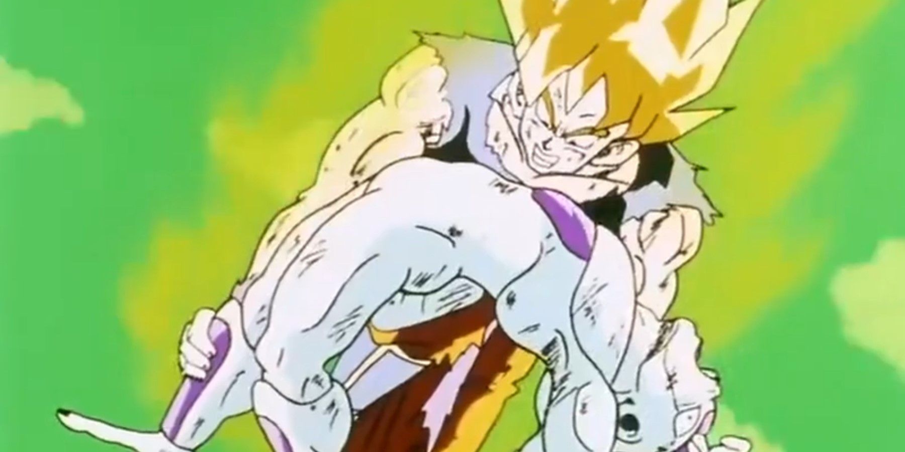 DBZ Goku fighting Frieza as a Super Saiyan