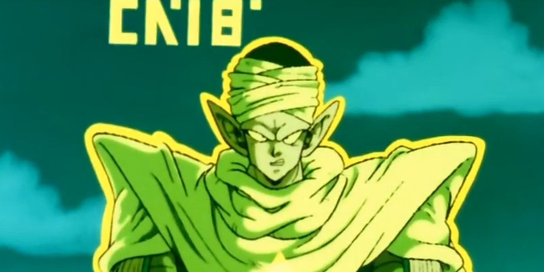 DBZ Piccolo being scanned by Raditz's scouter