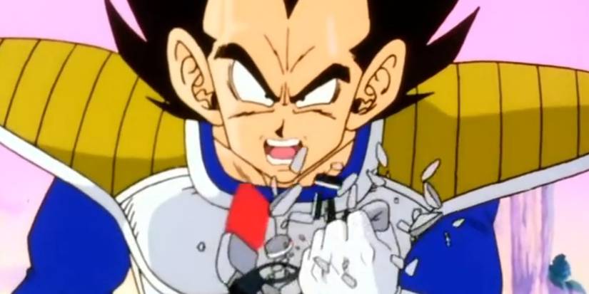 DBZ Vegeta breaking his scouter