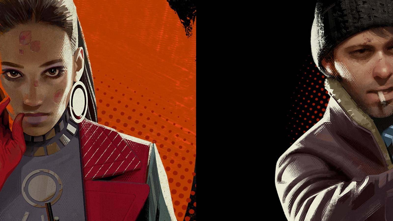 Deathloop Charlie and Fia official artwork