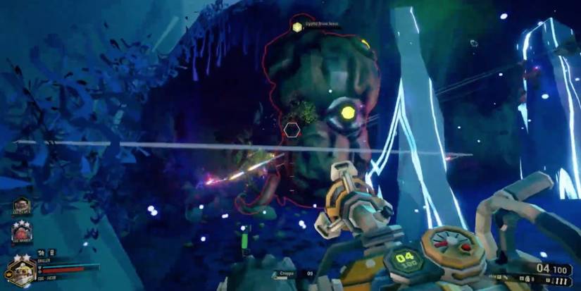 Deep Rock Galactic - Corrosive Sludge Pump - Player aims at enemy