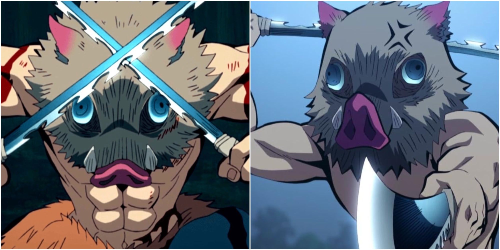 Demon Slayer: Collage of Inosuke's Face