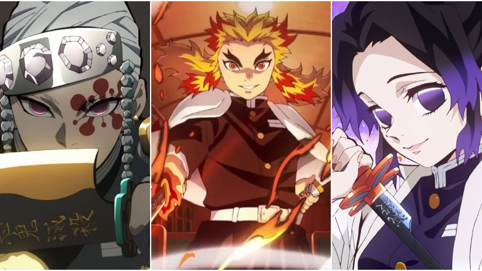 Demon Slayer Hashira Tengen Uzui Kyojuro Rengoku Shinobu Kocho