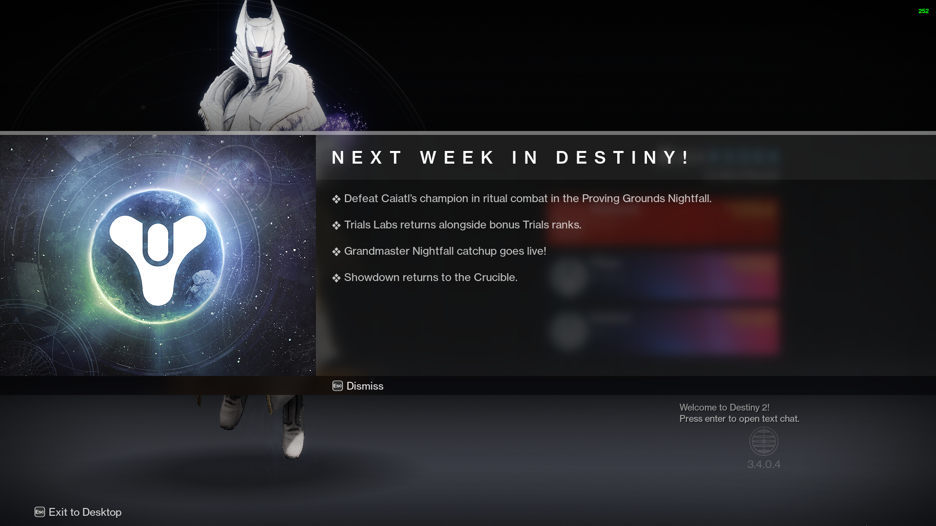 Destiny 2 Bringing Proving Grounds Nightfall and Trials Labs Next Week