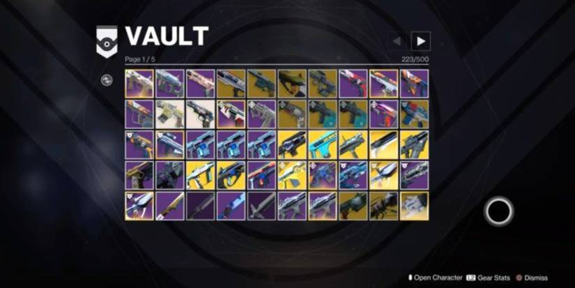 Destiny 2 Weapons Stored In Vault