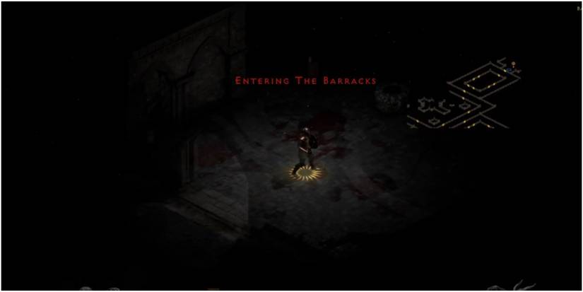 Diablo 2 Resurrected Entering The Barracks From The Outer Cloister