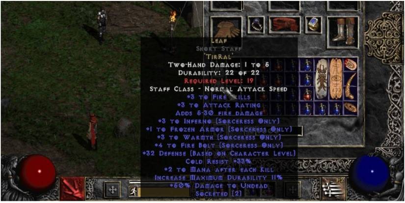 Diablo 2 Resurrected Making The Leaf Runeword In Inventory