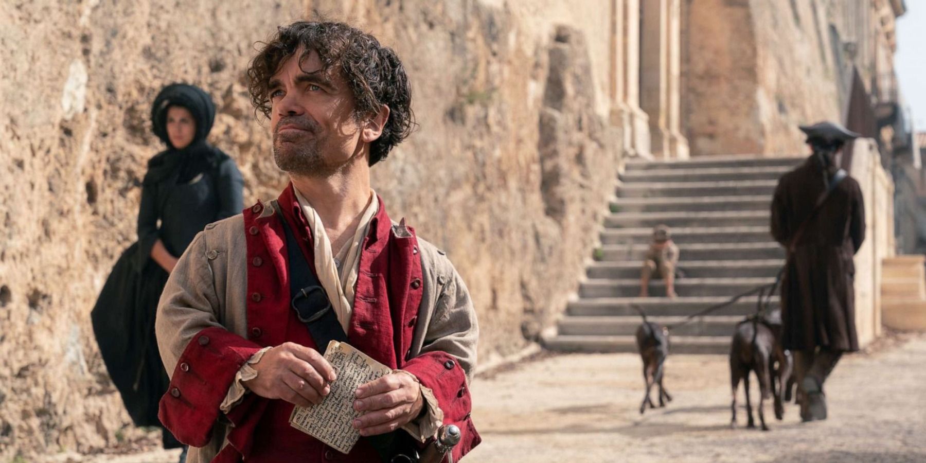 Peter Dinklage in Cyrano wide shot
