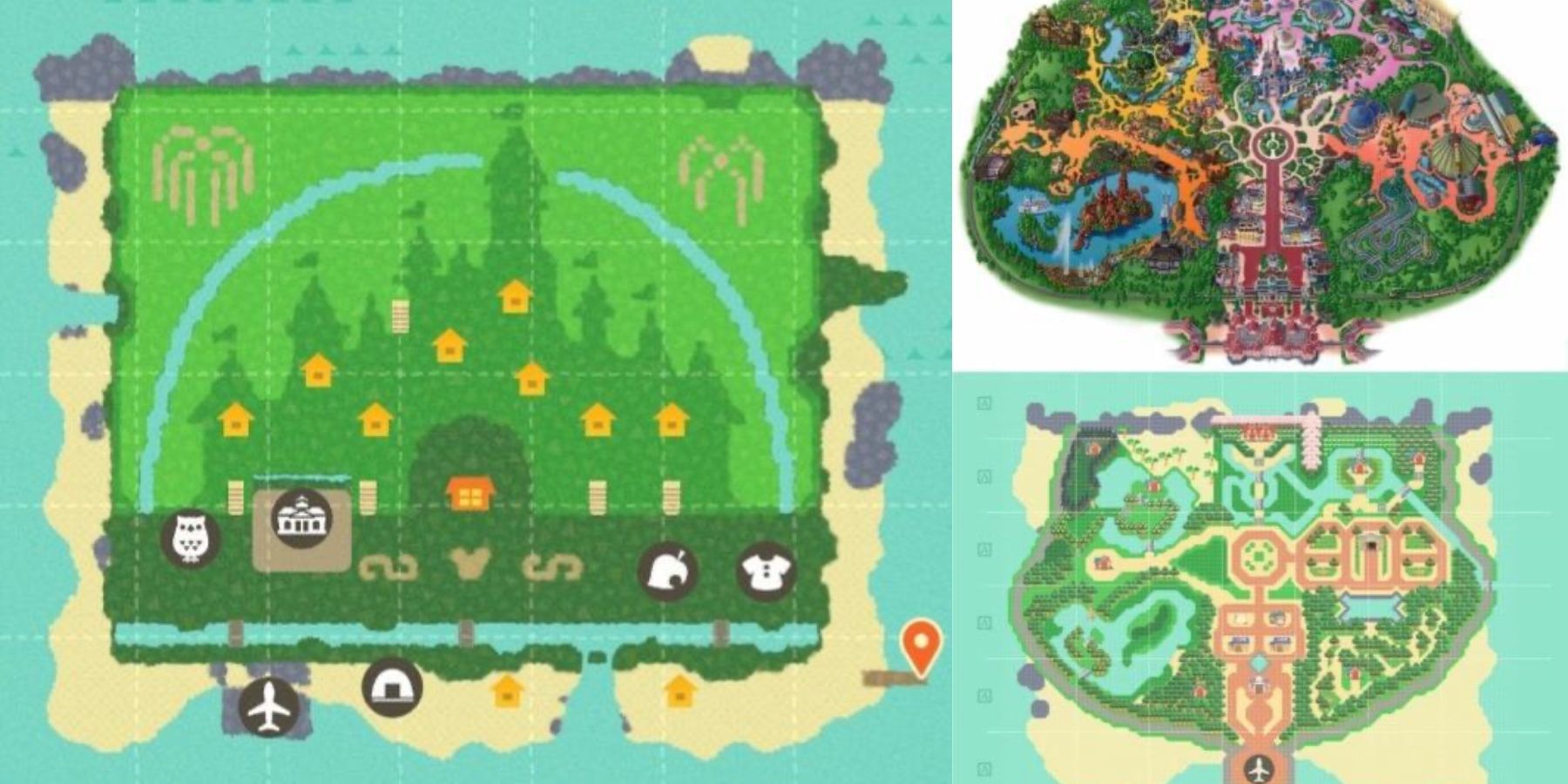 Disneyland themed Animal Crossing Map