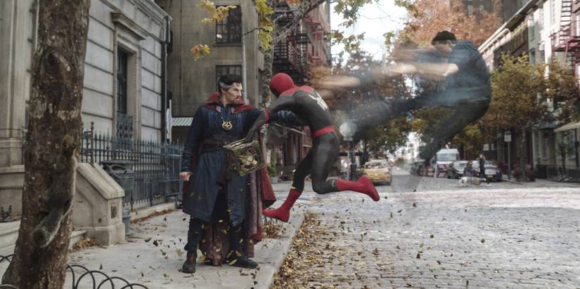Doctor Strange knocks Spidey's consciousness out of his body in Spider-Man No Way Home