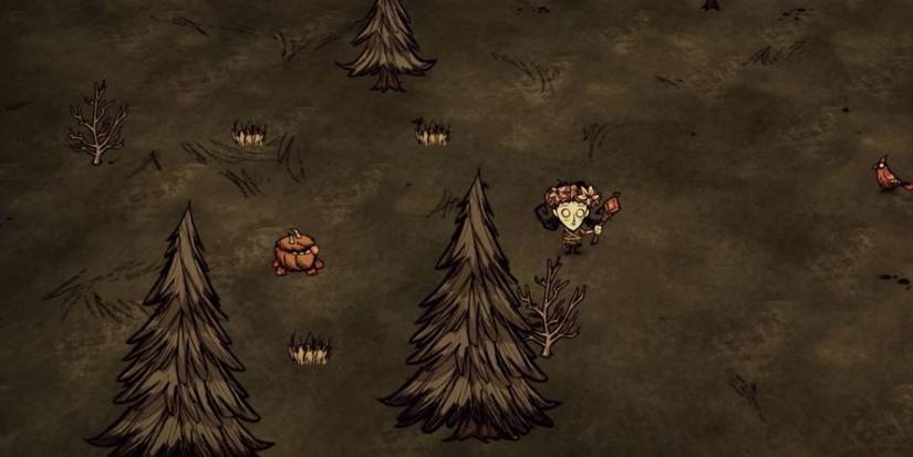 Willow holding the Fire Staff in Don't Starve Together.