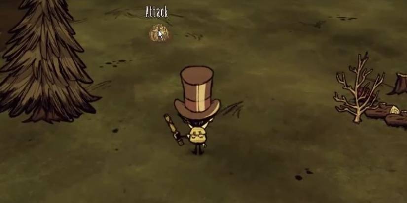 Wilson getting ready to shoot the Poison Dart at an animal in Don't Starve Together.