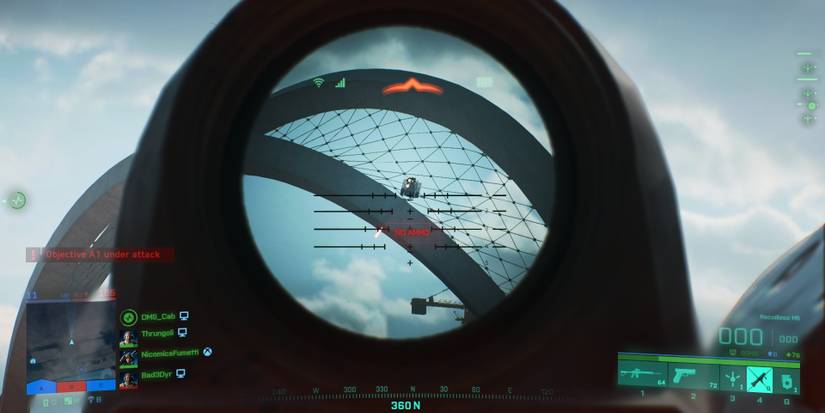 A tank in an exploit position on Battlefield 2042's Hourglass map