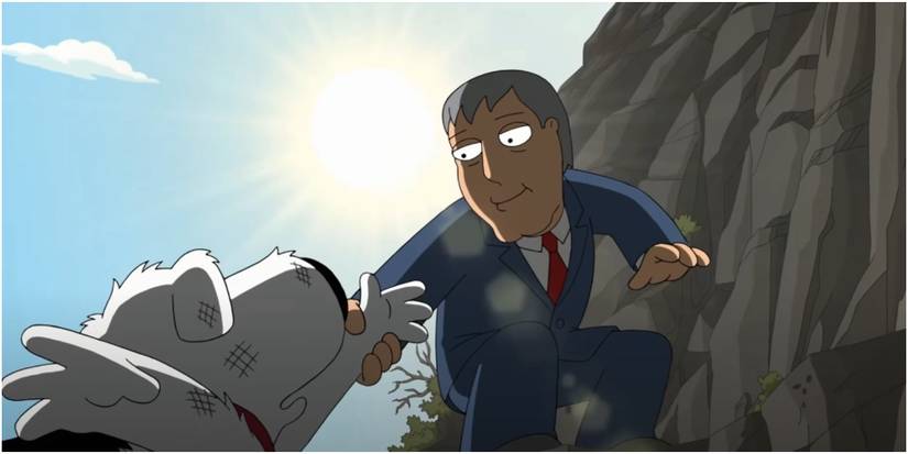 Family Guy Adam West Saves Brian And Quagmire From Falling