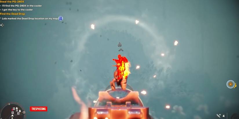 Far Cry 6 Supremo Triador heat signature body viewed from aiming down sights in haze