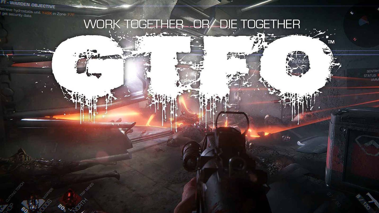 Promotional image for the game GTFO showing the gameplay