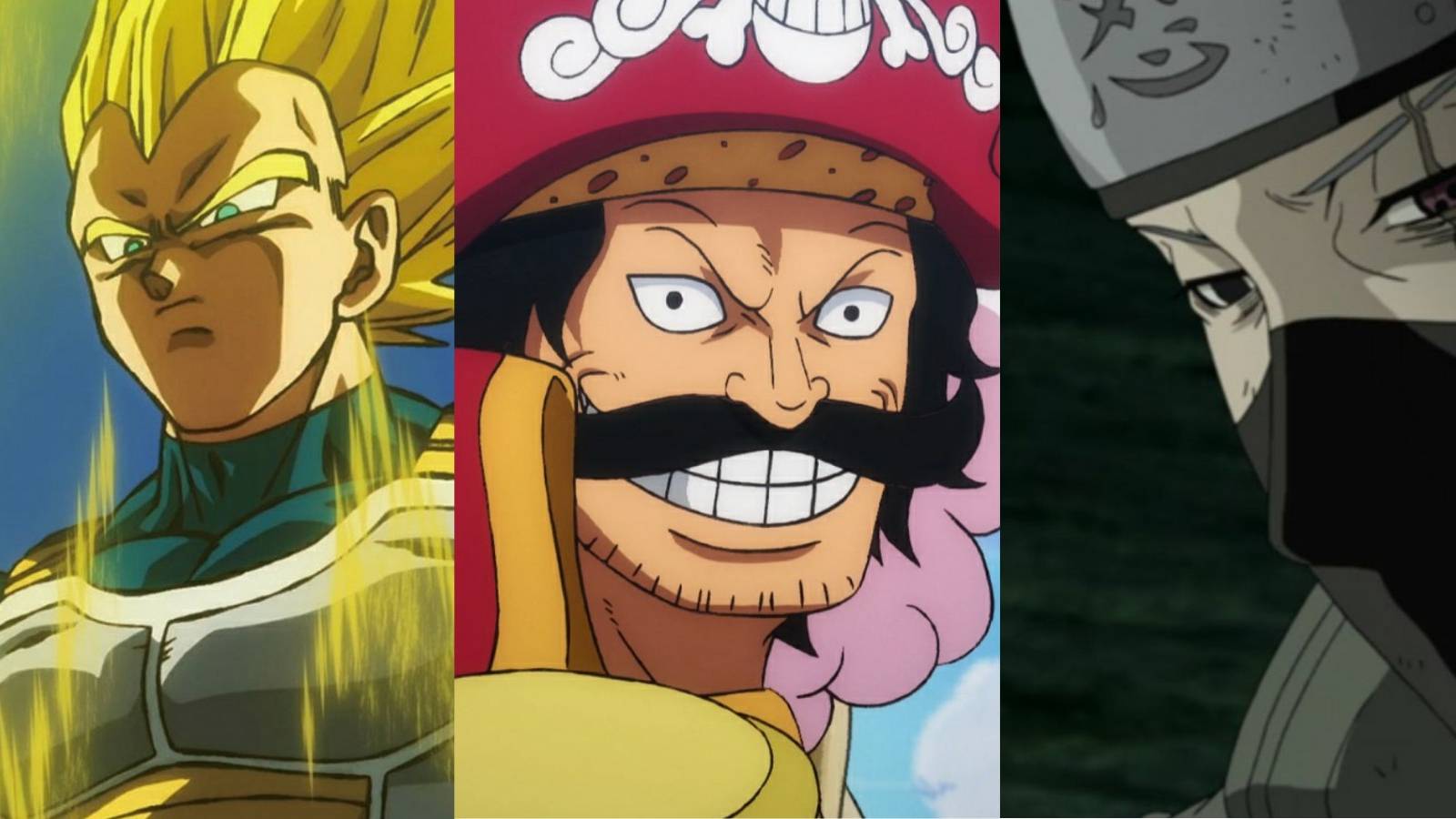 Featured best side characters Roger Kakashi Vegeta