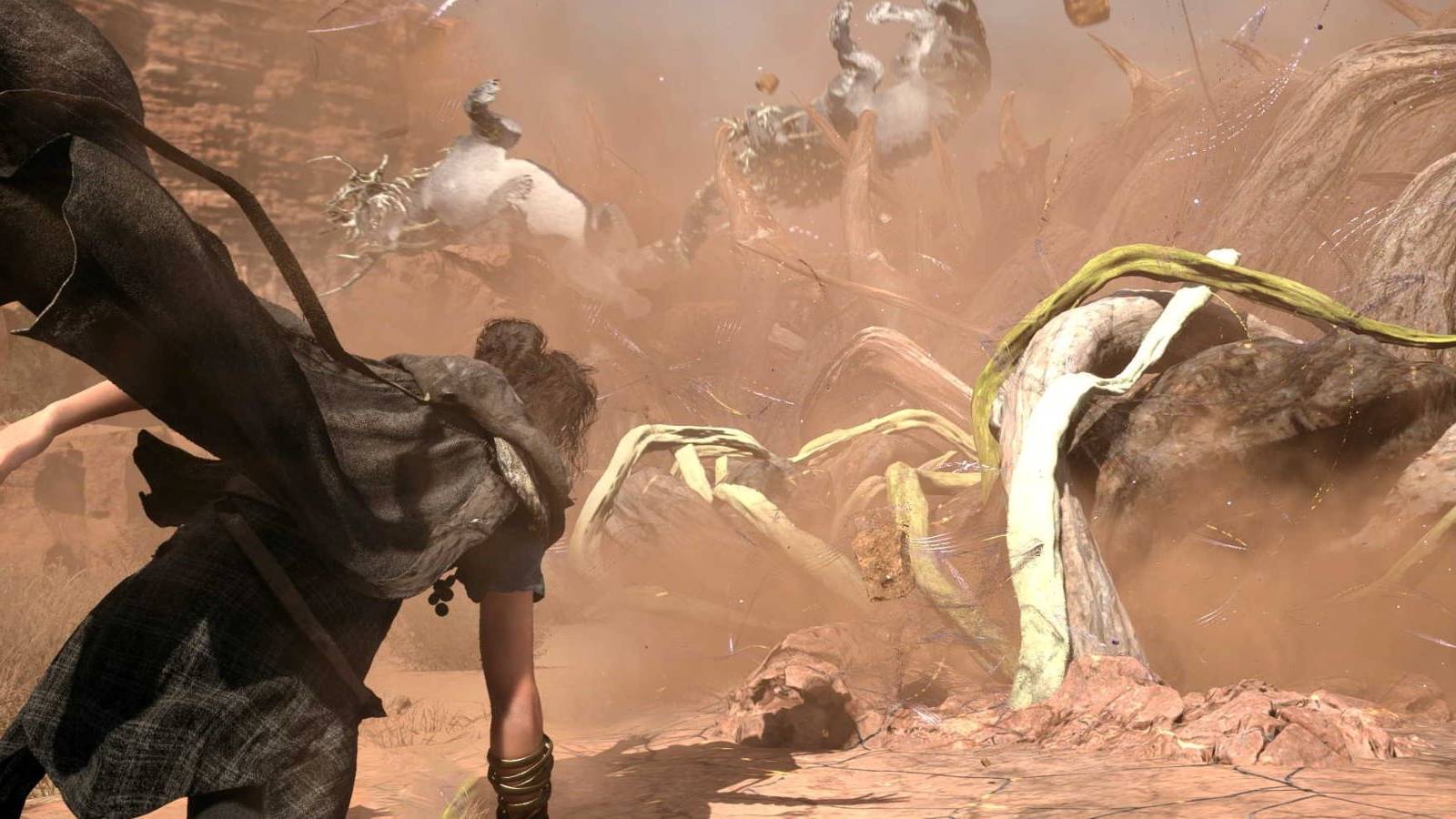 Frey Holland summoning roots and vines to attack enemies in Forspoken