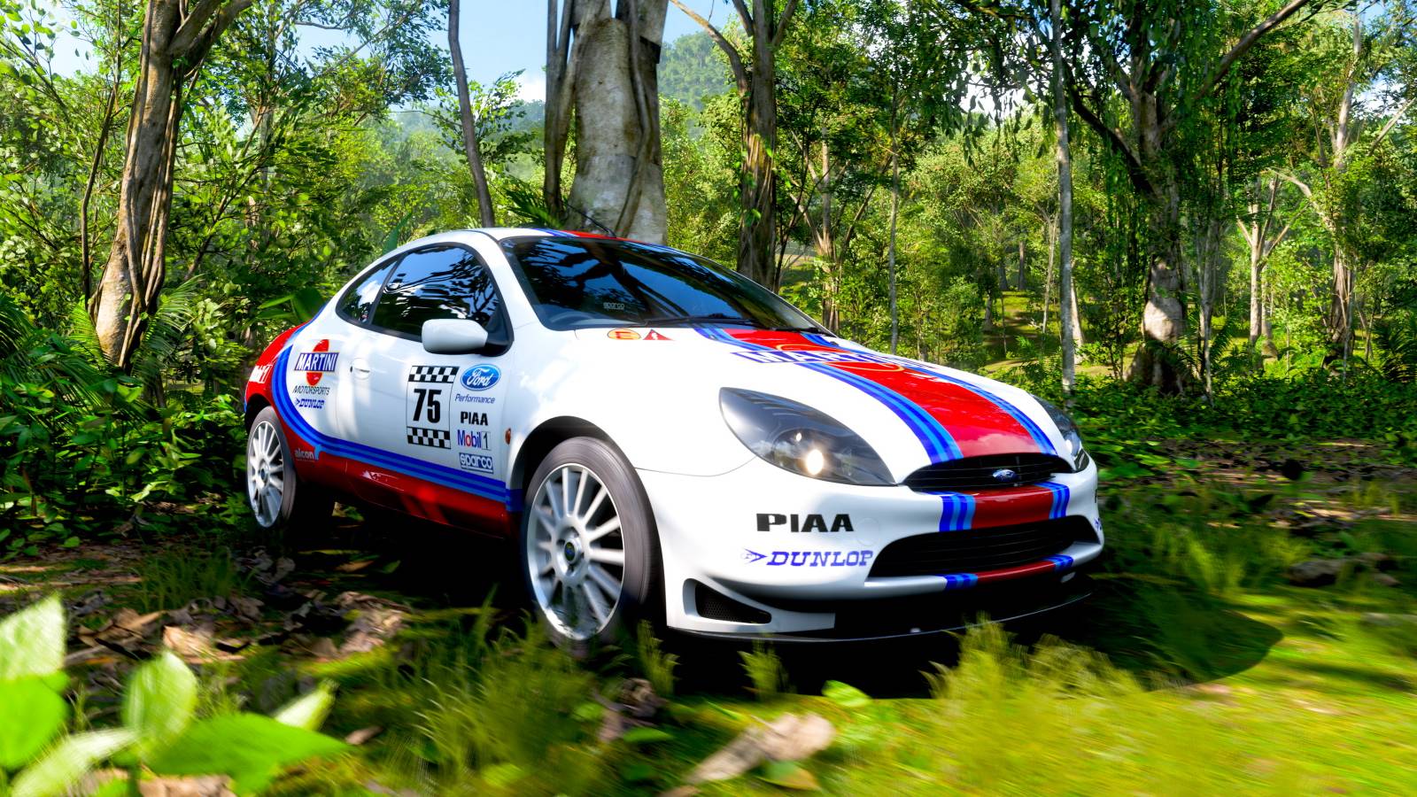 Forza Horizon 5 Racing Puma 1999 with custom Livery at La Selva jungle